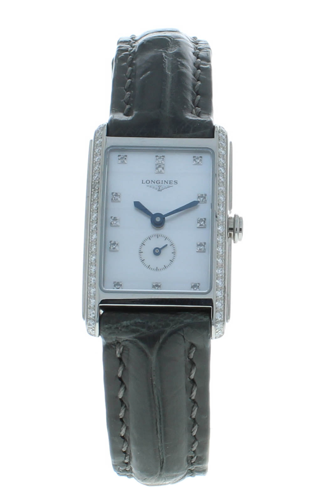 Longines DolceVita 20.5mm Diamond Leather Band Quartz Ladies Watch L52550873