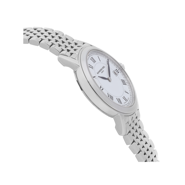 Raymond Weil Tradition 28mm White Dial Steel Quartz Ladies Watch 5966-ST-00300