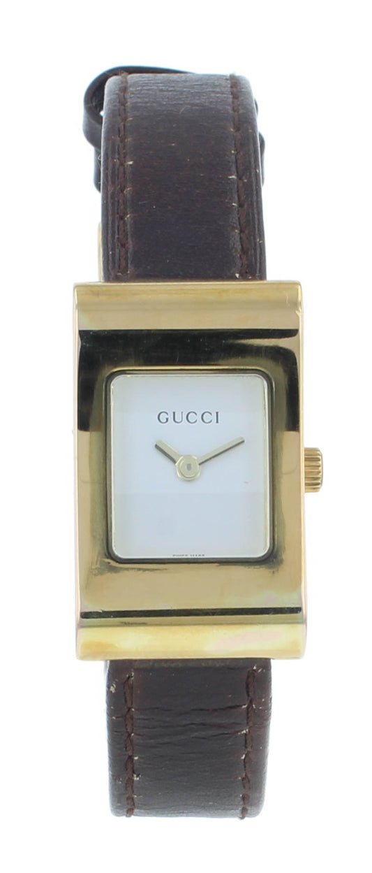 Pre-Owned Gucci 2300L Quartz Stainless Steel 17mm White Dial Ladies Watch