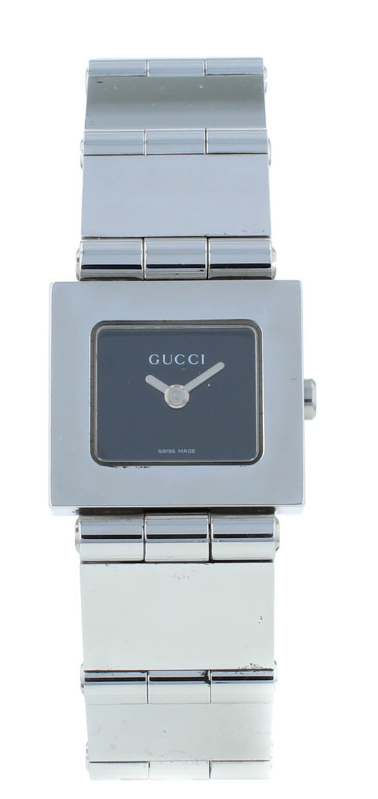Gucci Small Quartz Stainless Steel Black Dial 21mm Ladies Watch 600L.0015635