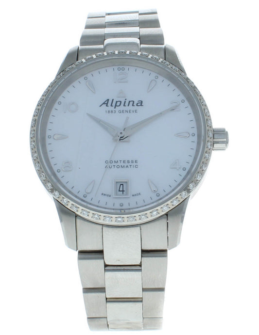 Alpina Comtesse Automatic White MOP Dial Ladies 34mm Watch AL-525APW3CD6B