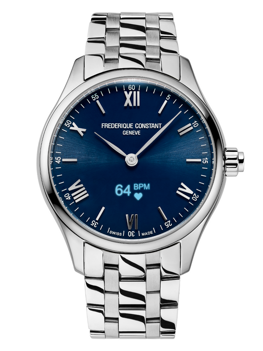 Frederique Constant Vitality Quartz Blue Dial 42mm Men's Smartwatch FC-287N5B6B