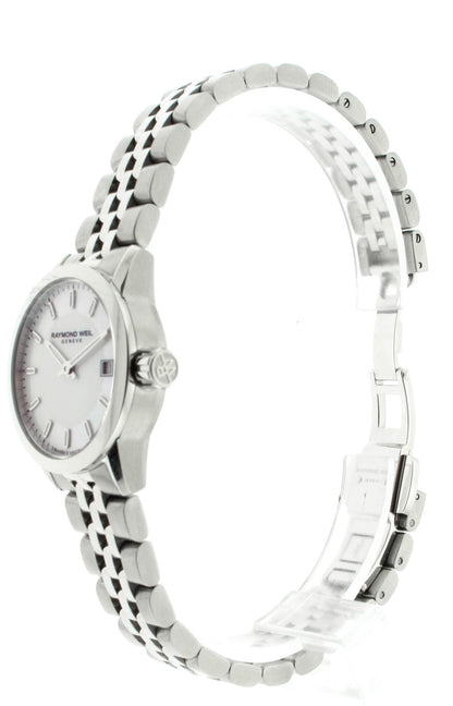 Raymond Weil Freelancer White MOP Dial Ladies Watch MSRP $950.00 5626-ST-97021