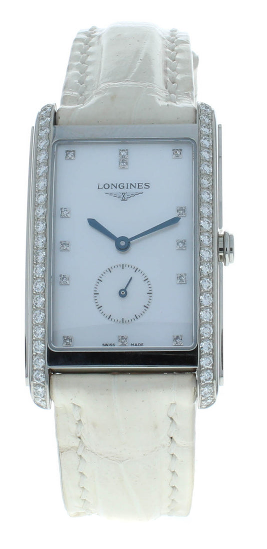Longines DolceVita 26mm Diamond Leather Band Quartz Ladies Watch L5.755.0.87.2