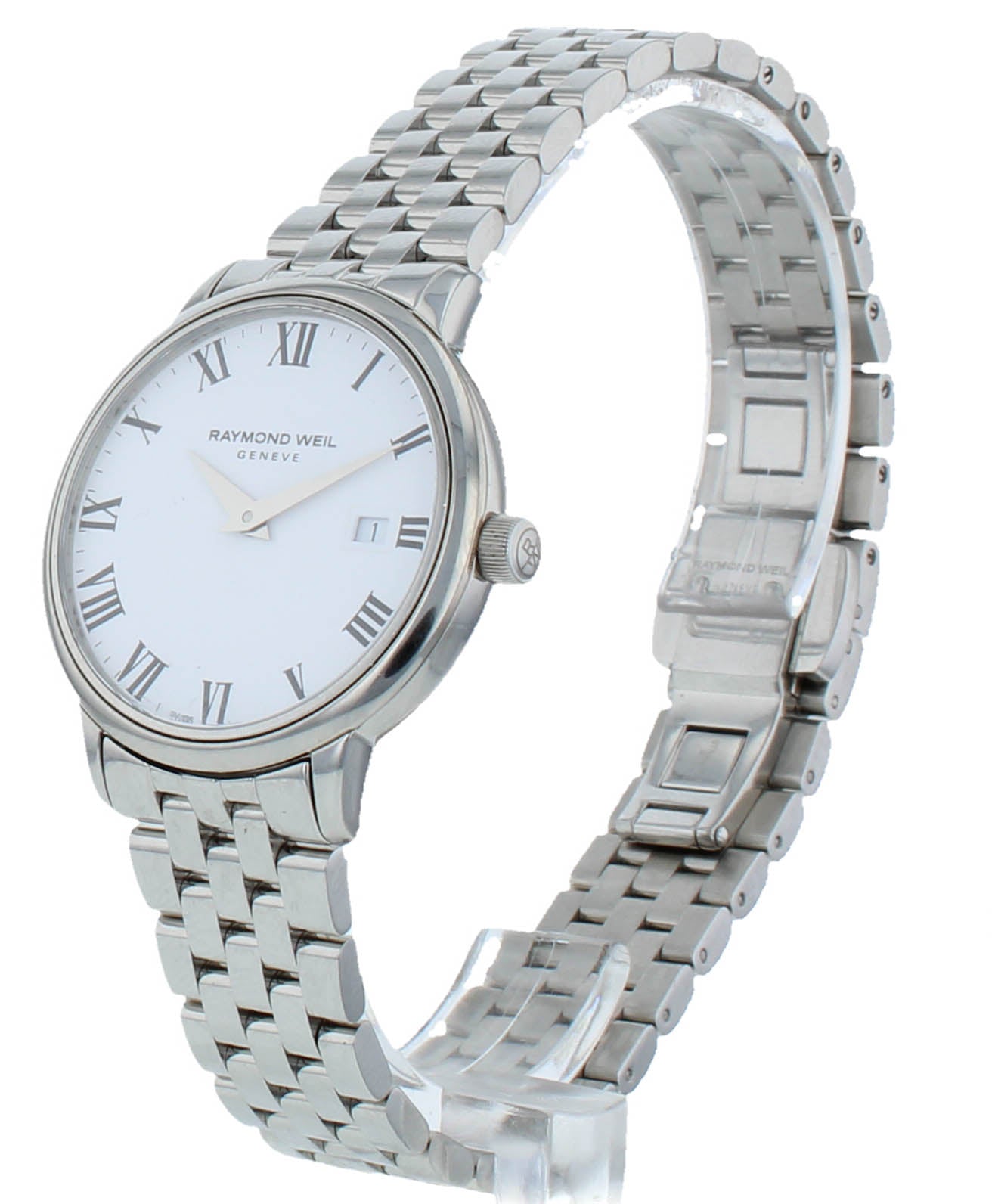 Raymond Weil Toccata Quartz White Dial Ladies 29mm Steel Watch 5988-ST-00300