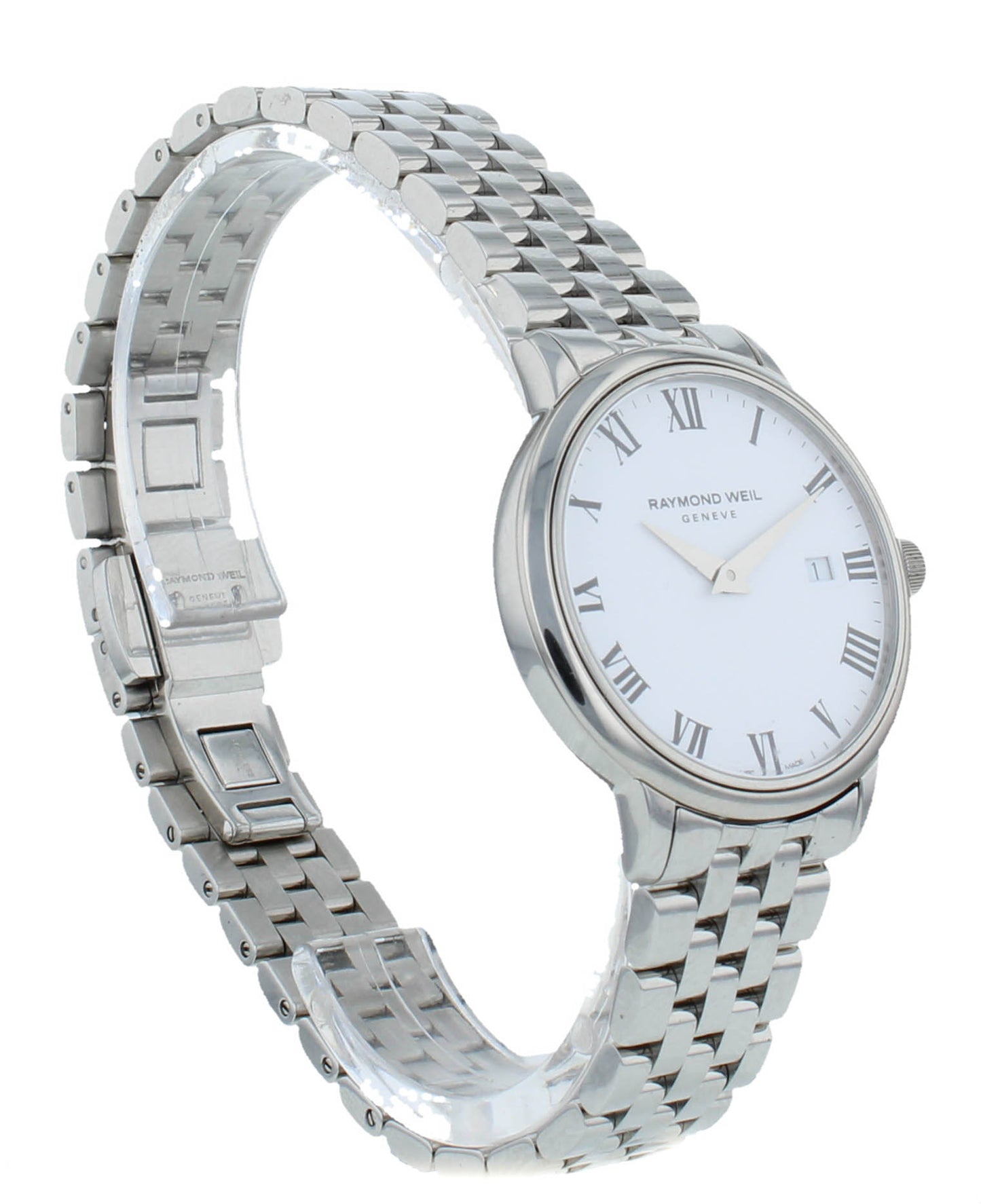 Raymond Weil Toccata Quartz White Dial Ladies 29mm Steel Watch 5988-ST-00300