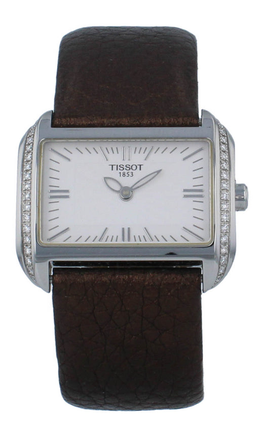 Tissot T-Wave Silver Dial Diamond Bezel Quartz Ladies Watch T023.309.16.031.01