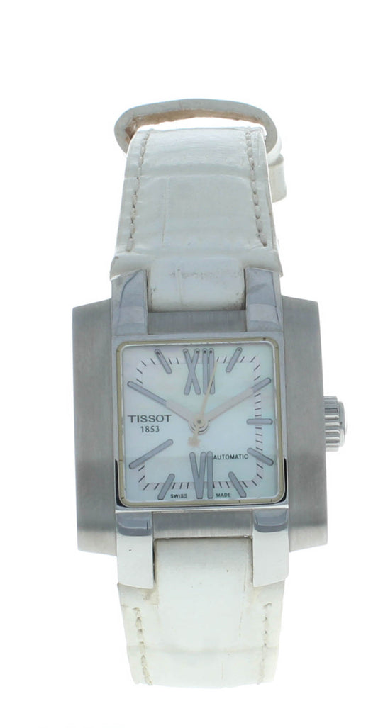 Tissot T-Trend Automatic 24mm Stainless Steel White Leather Strap T60125963